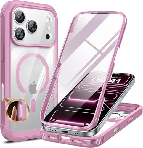 miracase for iPhone 17 Pro Max Case 6.9" Full-Body Phone Case with Built-in Glass Screen Protector& Full Camera Protector,[Ma