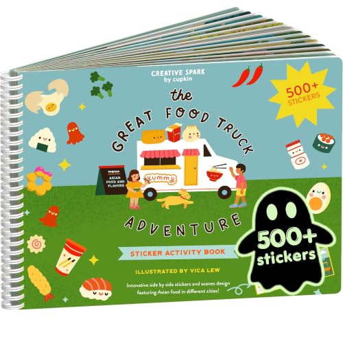 Cupkin Food Truck Adventure Coloring & Sticker Book | 500+ Stickers