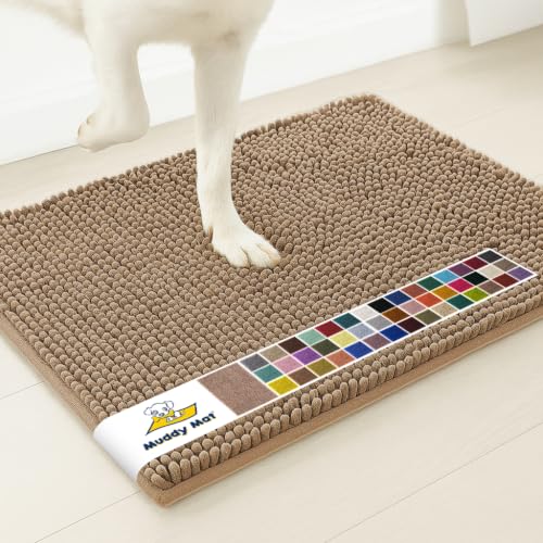 Muddy Mat® | Super Water Absorbent Door Mat Indoor, Microfiber Quick Dry Chenille Entryway Rug, Slip Resistant Front Door Mat