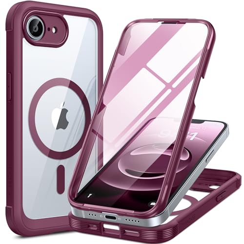 miracase for Phone 17e Case & iPhone 16e Case, Full-Body Phone with Built-in Glass Screen Protector, [Magnetic with MagSafe] 