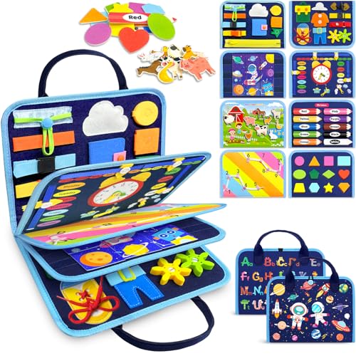 Gojmzo Busy Board Montessori Toys for Toddler Boy Girl Gifts Busy Book