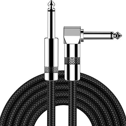 New Bee Guitar Cable 25ft Electric Instrument Cable Bass AMP Cord 1/4 Right to Straight for Electric Guitar, Bass Guitar, Ele