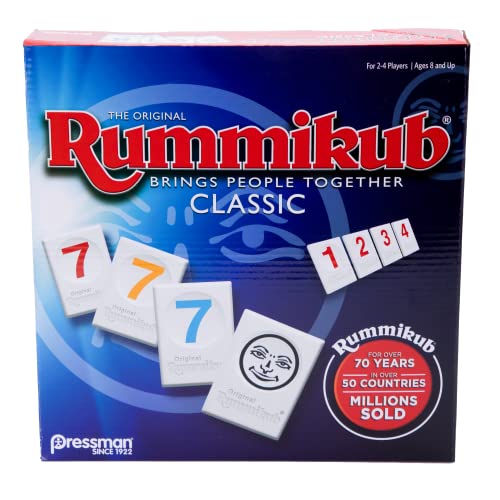 Pressman Rummikub - The Original Rummy Tile Game | Exciting Family Game of Strategy and Luck | Promotes STEM Skills | For Kid
