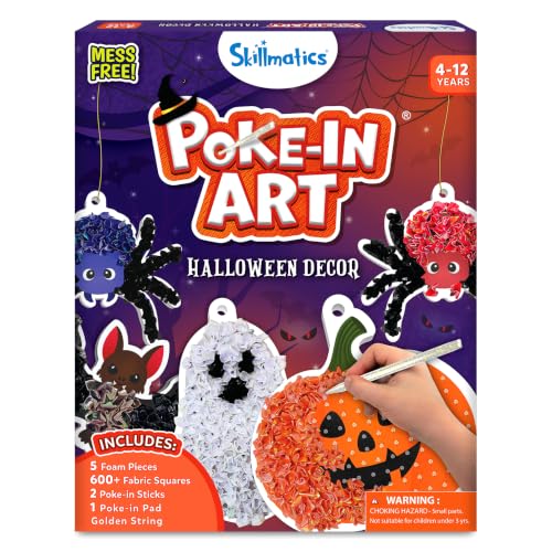 Skillmatics Poke-in Art – Halloween Decor, DIY Wood Craft Kit for Kids