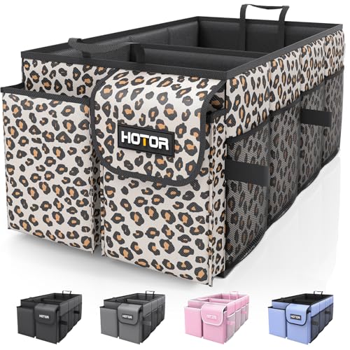 HOTOR Trunk Organizer - Foldable Car Organizer for SUVs & Sedans Storage