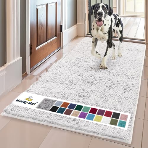 Muddy Mat® | Super Water Absorbent Door Mat Indoor, Microfiber Quick Dry Chenille Entryway Rug, Slip Resistant Front Door Mat