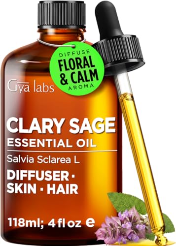 Clary Sage Essential Oil for Skin, Hair & Diffuser - 4 Fl Oz