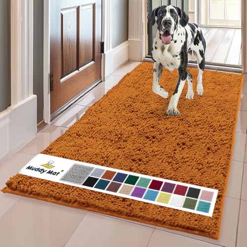 Muddy Mat® | Super Water Absorbent Door Mat Indoor, Microfiber Quick Dry Chenille Entryway Rug,Slip Resistant Front Door Mat,