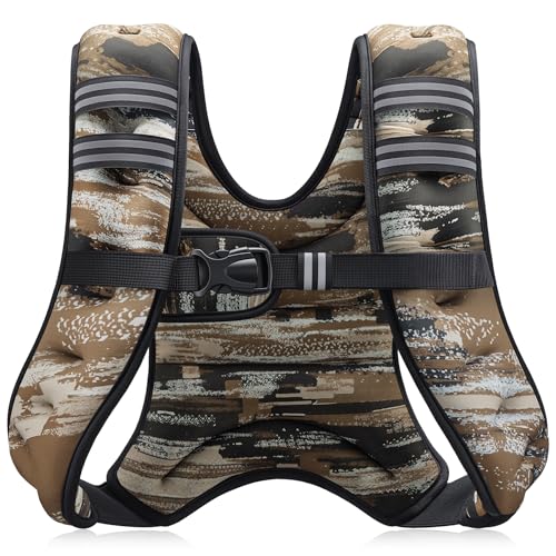 ZELUS Weighted Vest, 6lb/8lb/12lb/16lb/20lb/25lb/30lb Weight Vest for Men Women with Storage Pocket Reflective Strips for Str