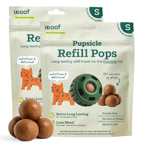 WOOF Pupsicle Chicken Refill Pops Dog Treats, Small, 10 Count, 2 Pack