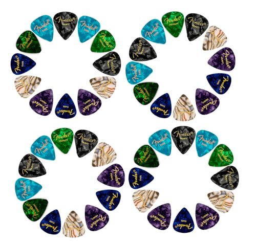 Fender Premium 48 Pack Picks Sampler - Includes Thin, Medium & Heavy Gauges (Austin Bazaar Exclusive)