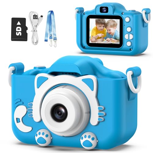 Goopow Kids Camera Toys for 3-8 Year Old Girls Boys,Children Digital Video Camcorder Camera with Cartoon Soft Cover, Best Chr