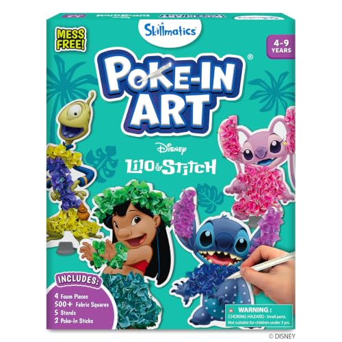Skillmatics Poke-in Art – Lilo & Stitch, Wood Craft Kit, Gift for Kids
