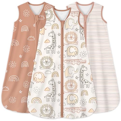 Yoofoss Baby Sleep Sack 12-18 Month 0.5TOG 100% Organic Cotton 2-Way Zipper