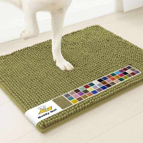 Muddy Mat® | Super Water Absorbent Door Mat Indoor, Microfiber Quick Dry Chenille Entryway Rug, Slip Resistant Front Door Mat
