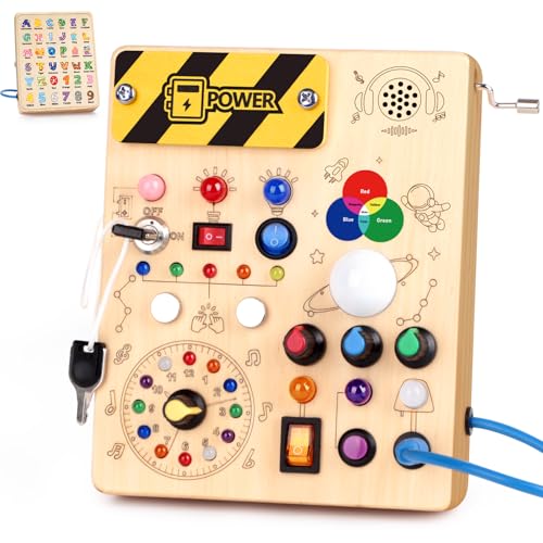 Grarain Busy Board for Toddlers - Montessori Educational Toy for 1-3 Year Old Boys & Girls | Travel-Friendly Sensory Learning