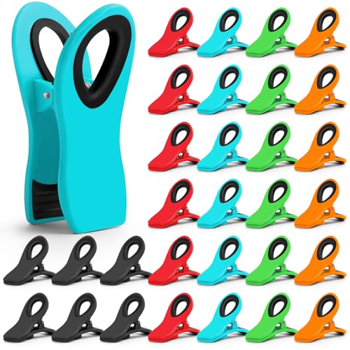 JETMORE 30 Pack Bag Clips, Multicolor Potato Chip Bag Clips, Food Clip