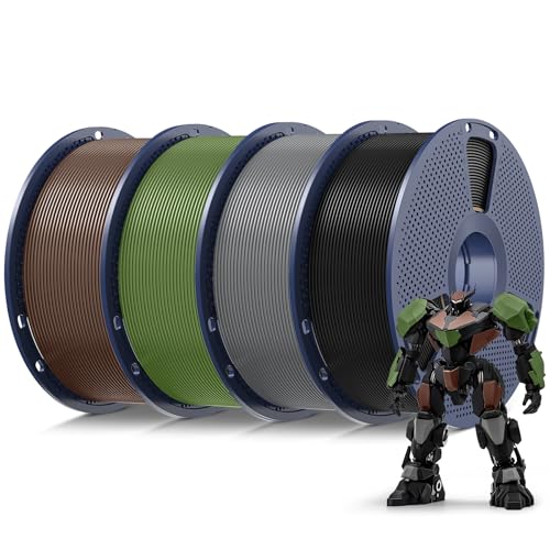 SUNLU PLA 3D Printer Filament, Multicolor, 4-Pack, 4KG Total