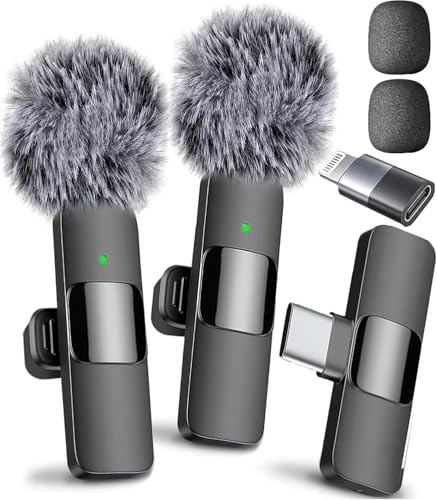 Mini Mic Pro (Latest Model – #1 Microphone for iPhone & Android, Wireless Mini Microphone, Clear Voice, Noise Cancelling, Lav