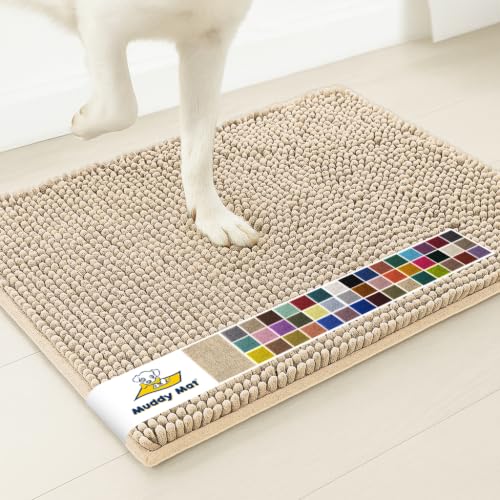 Muddy Mat® | Super Water Absorbent Door Mat Indoor, Microfiber Quick Dry Chenille Entryway Rug, Slip Resistant Front Door Mat