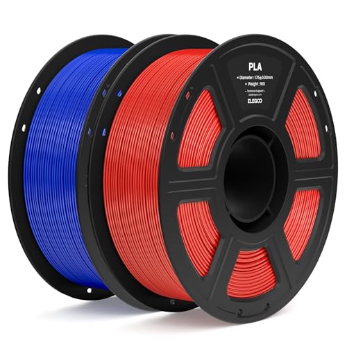 ELEGOO PLA 3D Printer Filament 1.75mm True Red & Dark Blue 2KG