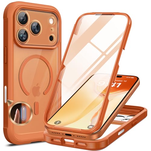 Miracase for iPhone 17 Pro Max Case 6.9" Full-Body Phone Case with Built-in Glass Screen Protector& Full Camera Protector,[Ma