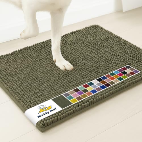 Muddy Mat® | Super Water Absorbent Door Mat Indoor, Microfiber Quick Dry Chenille Entryway Rug, Slip Resistant Front Door Mat