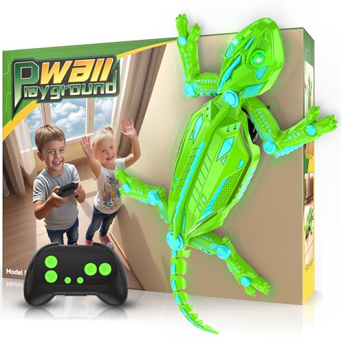 FirYawee Wall Climbing Remote Control Chameleon, Rechargeable Remote Control Robot Kids Toys, 360° Rotating RC Stunt Car with