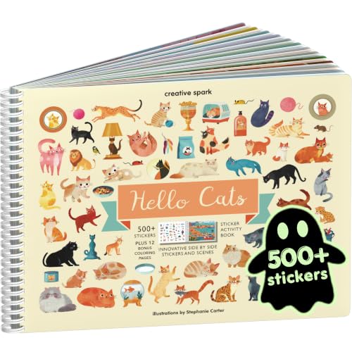 Cupkin Hello Cats Coloring & Sticker Activity Book | 500+ Stickers