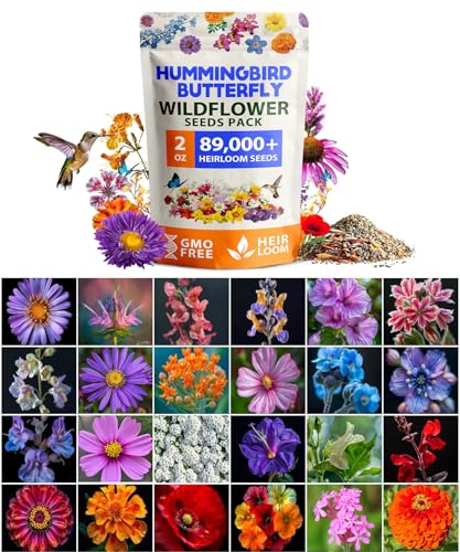 HOME GROWN 23 Wildflower Variety Mix 89,000+ Flower Seeds 2 oz
