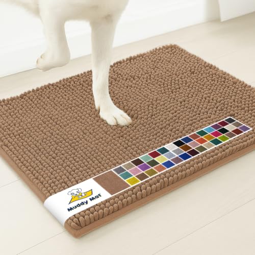 Muddy Mat® | Super Water Absorbent Door Mat Indoor, Microfiber Quick Dry Chenille Entryway Rug, Slip Resistant Front Door Mat