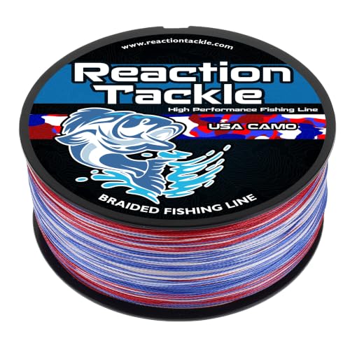 Reaction Tackle Braided Fishing Line Camo USA 30Lb 1500Yd