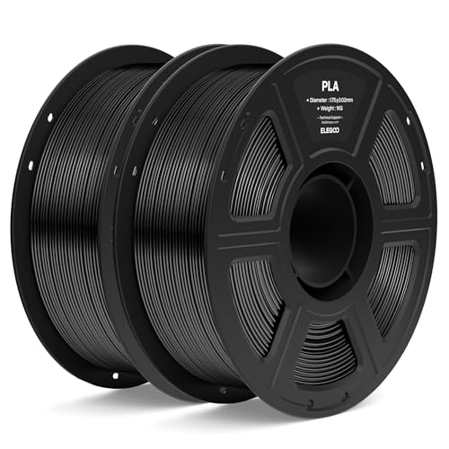 ELEGOO PLA 3D Printer Filament 1.75mm Black 2KG