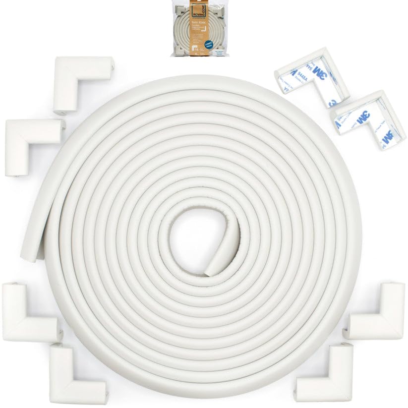 Roving Cove Baby Proof Corner Edge Protector, Small 18ft Edge 8 Corners