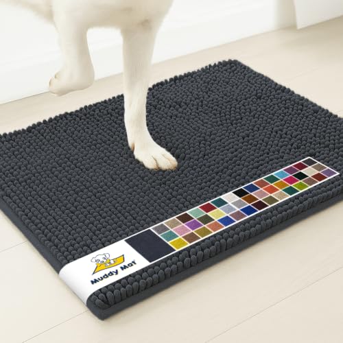 Muddy Mat® | Super Water Absorbent Door Mat Indoor, Microfiber Quick Dry Chenille Entryway Rug, Slip Resistant Front Door Mat