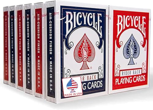 Bicycle Rider Back Playing Cards 12 Pack Poker Size Red Blue Bulk Set