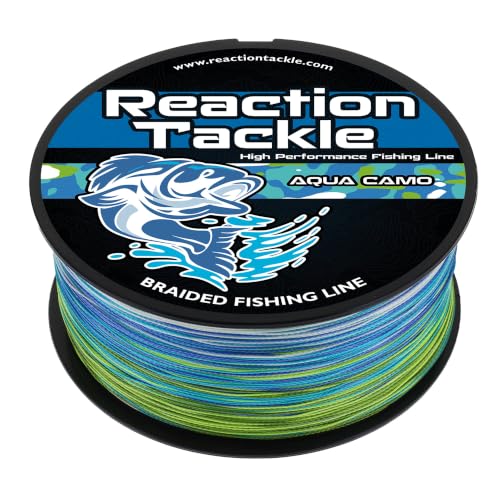 Reaction Tackle Braided Fishing Line Camo Aqua 80Lb 300Yd