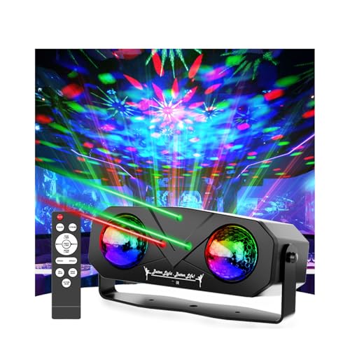 Disco Ball Light,Party Disco Strobe Ocean Star Projector Dj Dance Light Sound Activated with Remote Control Stage Rave for Pa