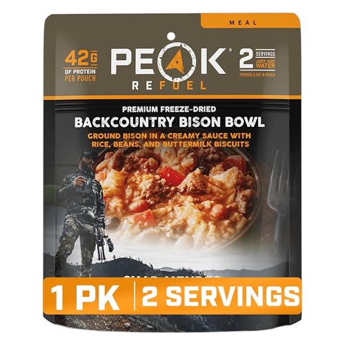 Peak Refuel Backcountry Bison Bowl Freeze-Dried Camping Meal,