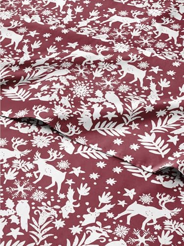 Christmas Sheet Set, Nordic, Holiday Xmas Bedding Set - Split King Size