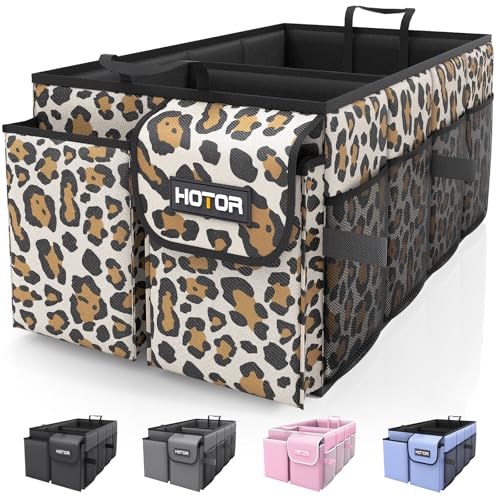 HOTOR Trunk Organizer - Foldable Car Organizer for SUVs & Sedans Storage