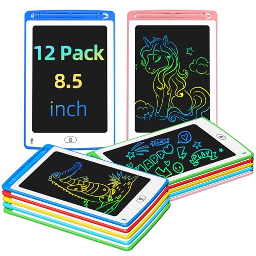 Party Favor LCD Writing Tablet for Kids, 8.5 Inch Colorful Doodle Board Drawing Tablet, Educational Learning Toys Birthday Gi