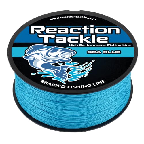 Reaction Tackle Braided Fishing Line Sea Blue 50Lb 500Yd