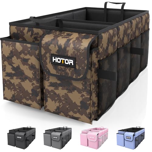 HOTOR Trunk Organizer - Foldable Car Organizer for SUVs & Sedans Storage