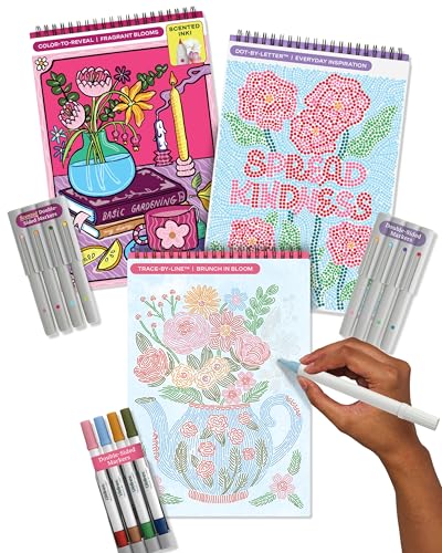 Lifelines FlowArt Activity Pads, 3-Pack, Dot-by-Letter Coloring Books
