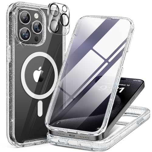 Miracase Magnetic for iPhone 15 Pro Max Case 6.7'' [Compatible with Magsafe] Full-Body Drop Proof Phone Case for iPhone 15 Pr