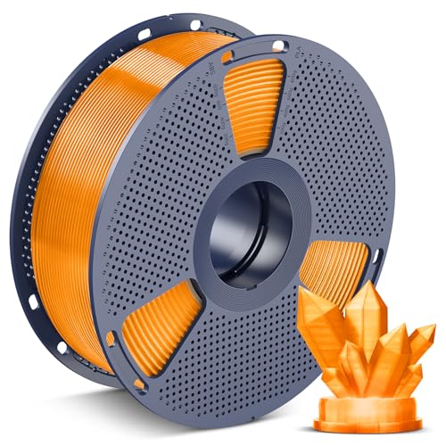 SUNLU PLA 3D Printer Filament, Transparent Orange Juice, 1KG