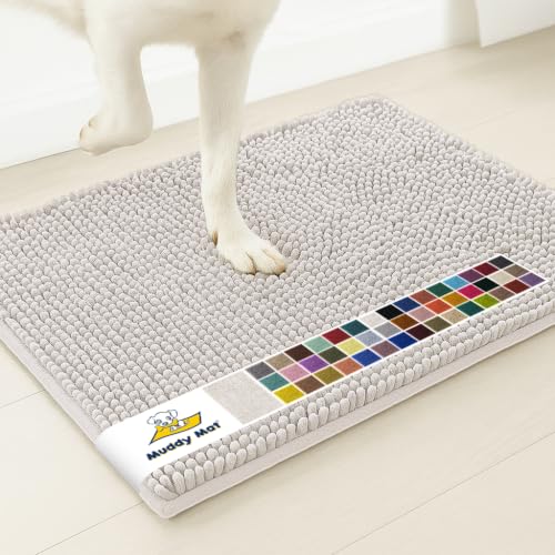 Muddy Mat® | Super Water Absorbent Door Mat Indoor, Microfiber Quick Dry Chenille Entryway Rug, Slip Resistant Front Door Mat