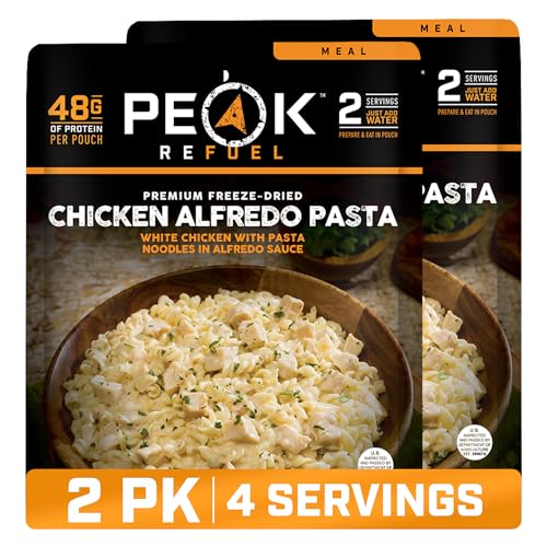 Peak Refuel Chicken Alfredo Pasta Meals 2-Pack, 48g Protein, 4 Servings