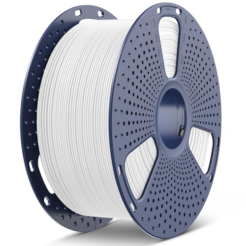 SUNLU PLA+2.0 3D Printer Filament, Large Spool, White, 3KG